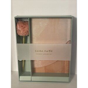 Take Note Notepad And Pom Pom Pen Pink Garven BRAND NEW